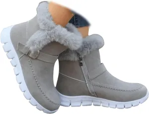 Ankle Boots For Women Comfy Warm Fur Lined Winter Snow Boots Short Booties Fashion Comfortable Slip On Loafers Shoes