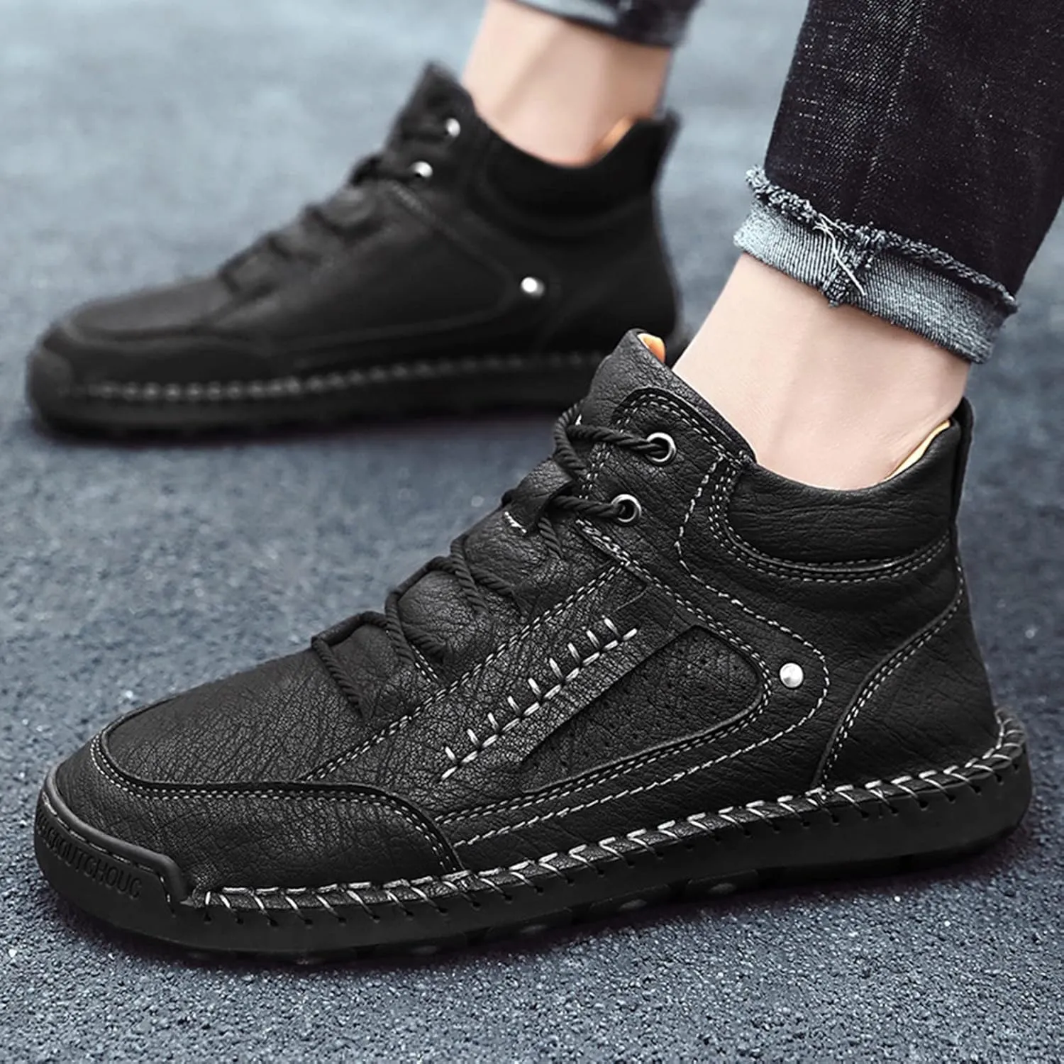 Arch Support Non Slip Minimalist Shoes for Men Casual Sneaker Mesh Breathable Walking Shoe Men's Grounded Shoes
