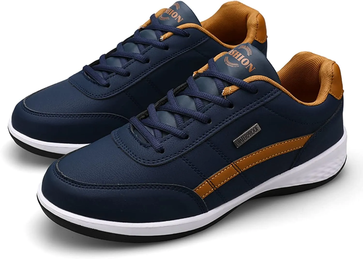 Arch Support Sports Shoes for Men Round Toe Breathable Running Shoes Fashion Lace Up Athletic Sneaker for Men