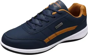 Arch Support Sports Shoes for Men Round Toe Breathable Running Shoes Fashion Lace Up Athletic Sneaker for Men