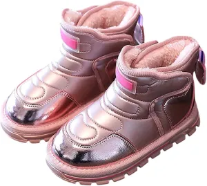 Baby Infant Boys Open Toe Loafers Snow Booties Leather Non Slip Ski Shoes Ankle Fashion Sport Boots Winter Warm Casual