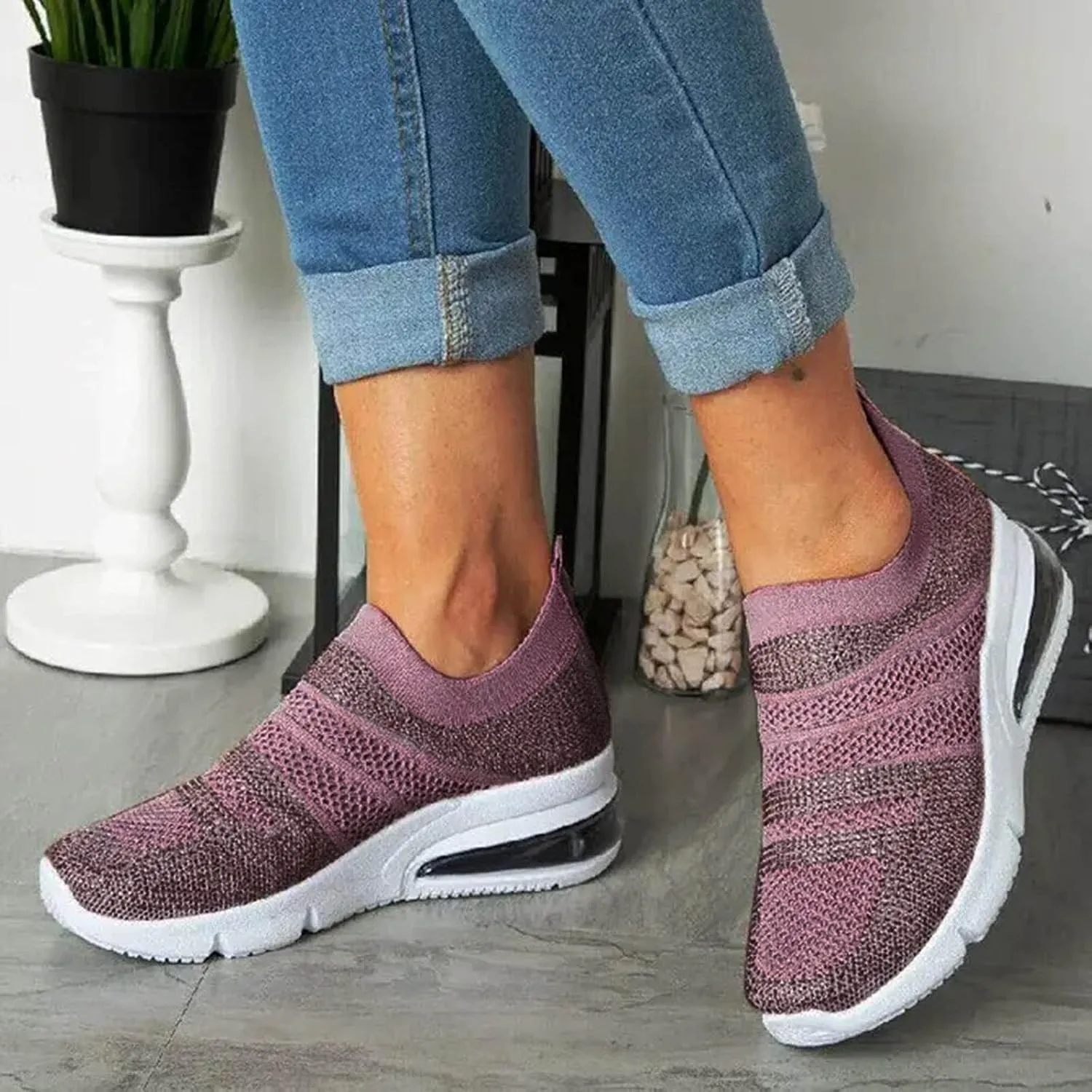 Black Platform Sneakers for Women Dressy Zapatos Antiderrapantes De Mujer Tipo Crucero Sneakers Women Wide Feet Black Casual Sneakers Women Womens Shoes Slip On Mules