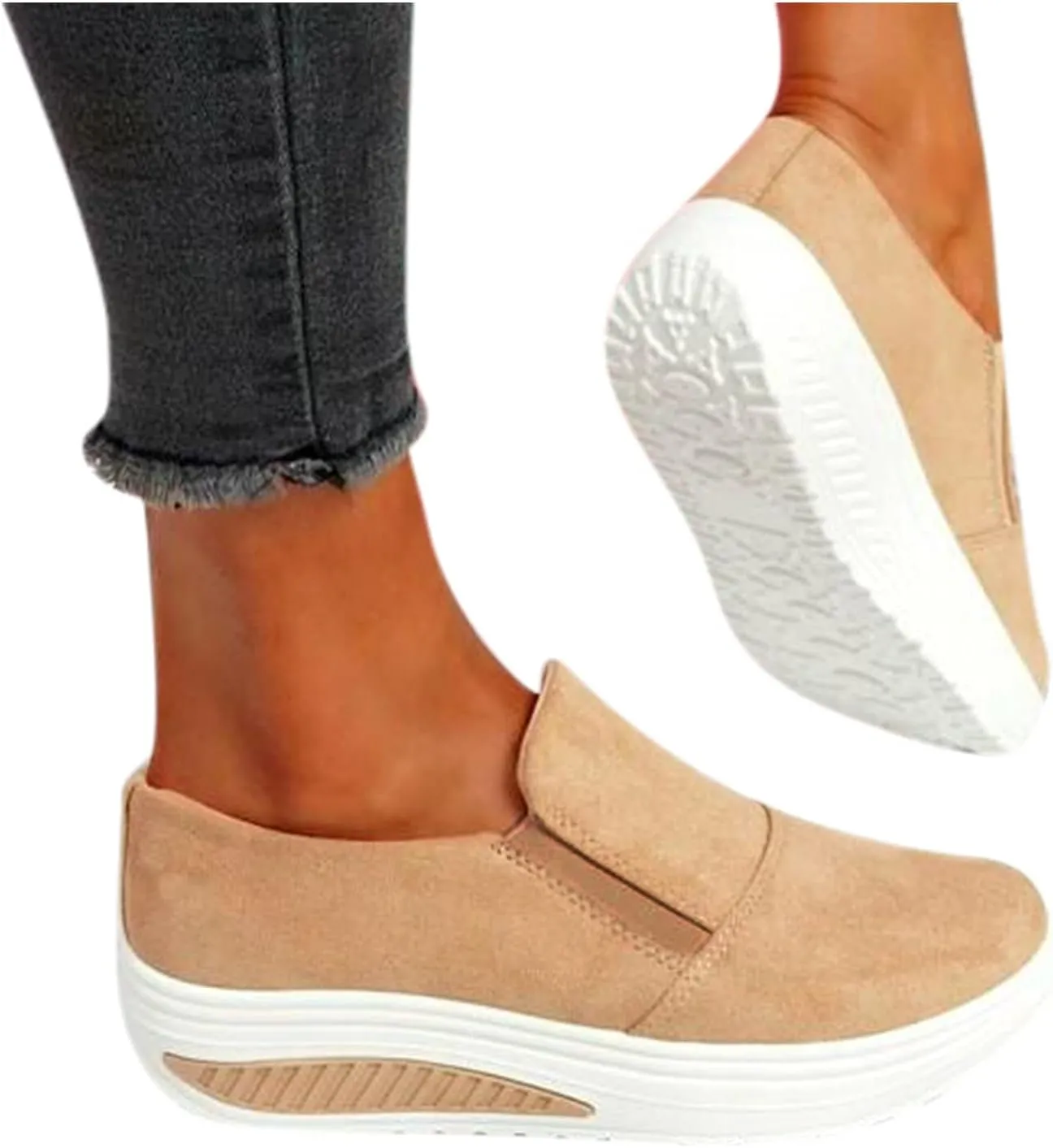 Black Sparkle Sneakers for Women Fashion Zapatos De Mujer para Hacer Ejercicio Shoes for Women Sneakers Trendy White Womens Fashion Sneakers Black Wedge Shoes for Women Slip Resistant