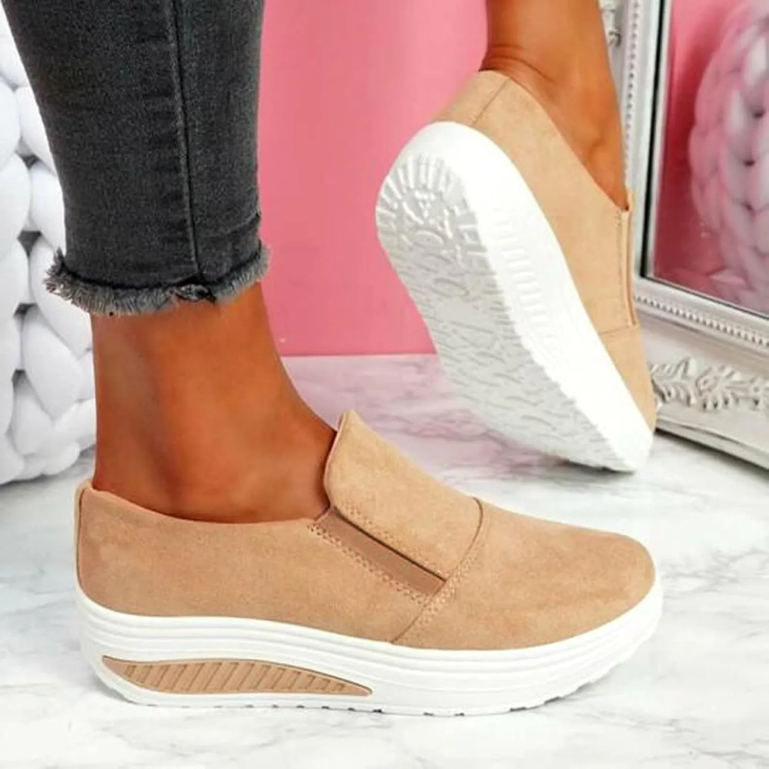Black Sparkle Sneakers for Women Fashion Zapatos De Mujer para Hacer Ejercicio Shoes for Women Sneakers Trendy White Womens Fashion Sneakers Black Wedge Shoes for Women Slip Resistant