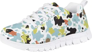 Boys Girls Sneakers Non Slip Running Tennis Shoes Animal Textures Sports Sneaker Breathable Mesh Casual Shoe US11-5