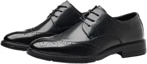 Casual Business Oxford Dress Shoes Comfortable Non-Slip Platform Dress Shoes for Men Formal Leather Shoes for Weddings Business Office Prom