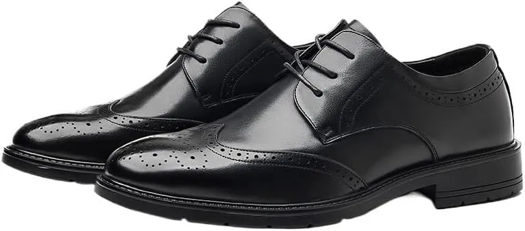 Casual Business Oxford Dress Shoes Comfortable Non-Slip Platform Dress Shoes for Men Formal Leather Shoes for Weddings Business Office Prom