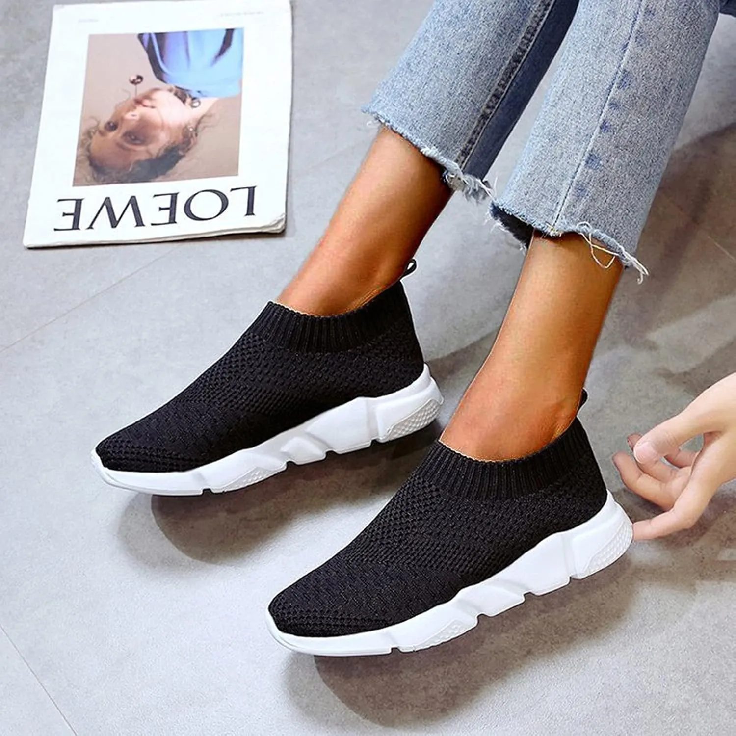 Casual Sneakers for Women Platform Tenis para Caminar Y Correr De Mujer Comodos Hiking Shoes Women Lightweight All Weather Sneakers for Women Fashion Platform White Womens Shoes Casual Slip Ons Mules