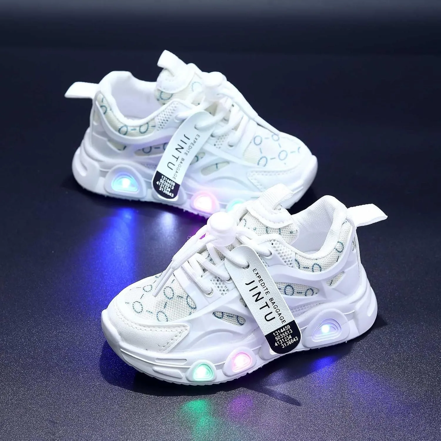 Cathalem Girls Sneakers Kids Baby Girls Shoes Sneakers LED Light Up Luminous Bowknot Sneakers Winter Warm Sneakers
