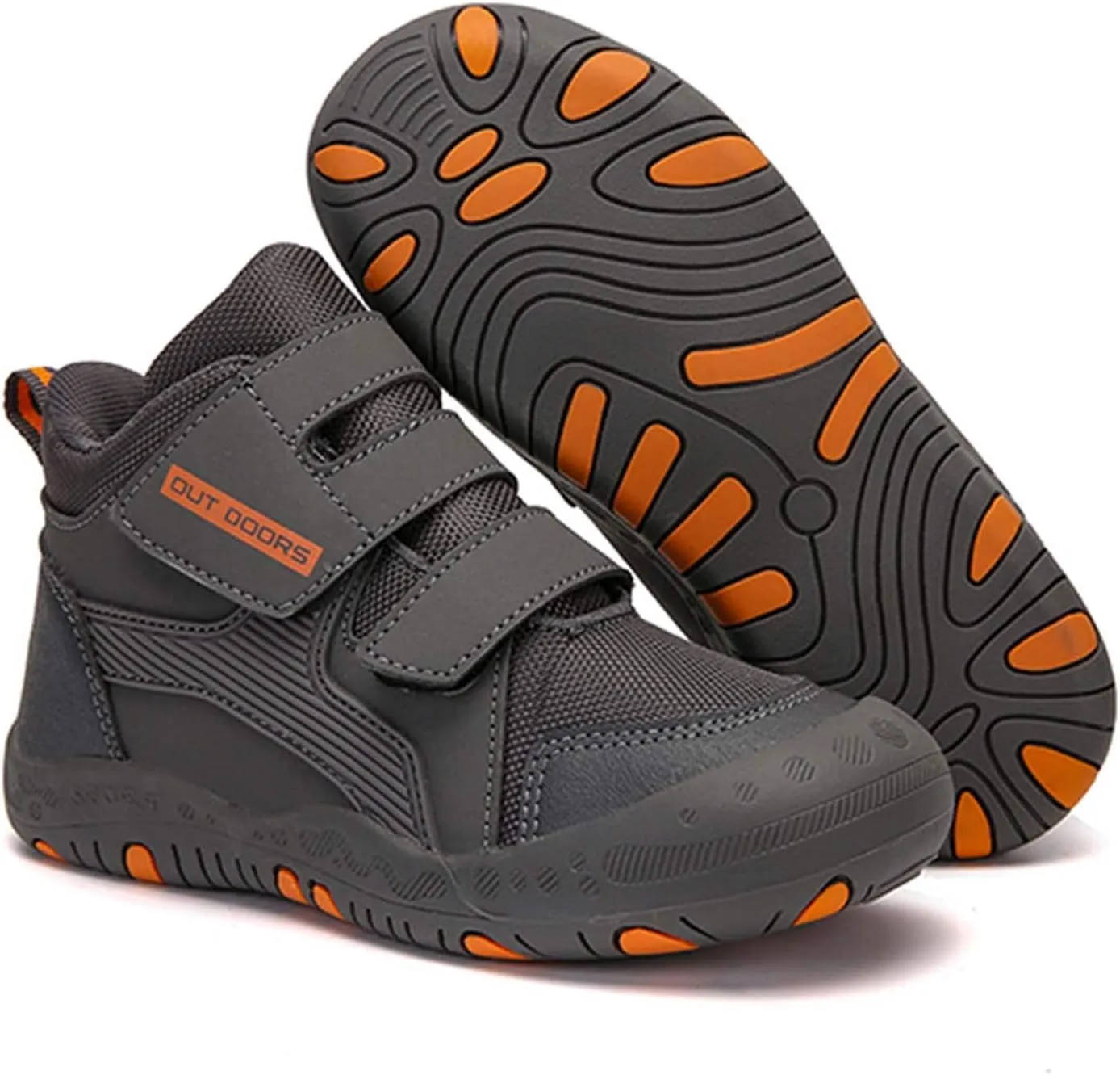 CERYTHRINA Kids Hiking Ankle Shoes Water Resistant Anti Collision Boots Athletic Outdoor Sneakers