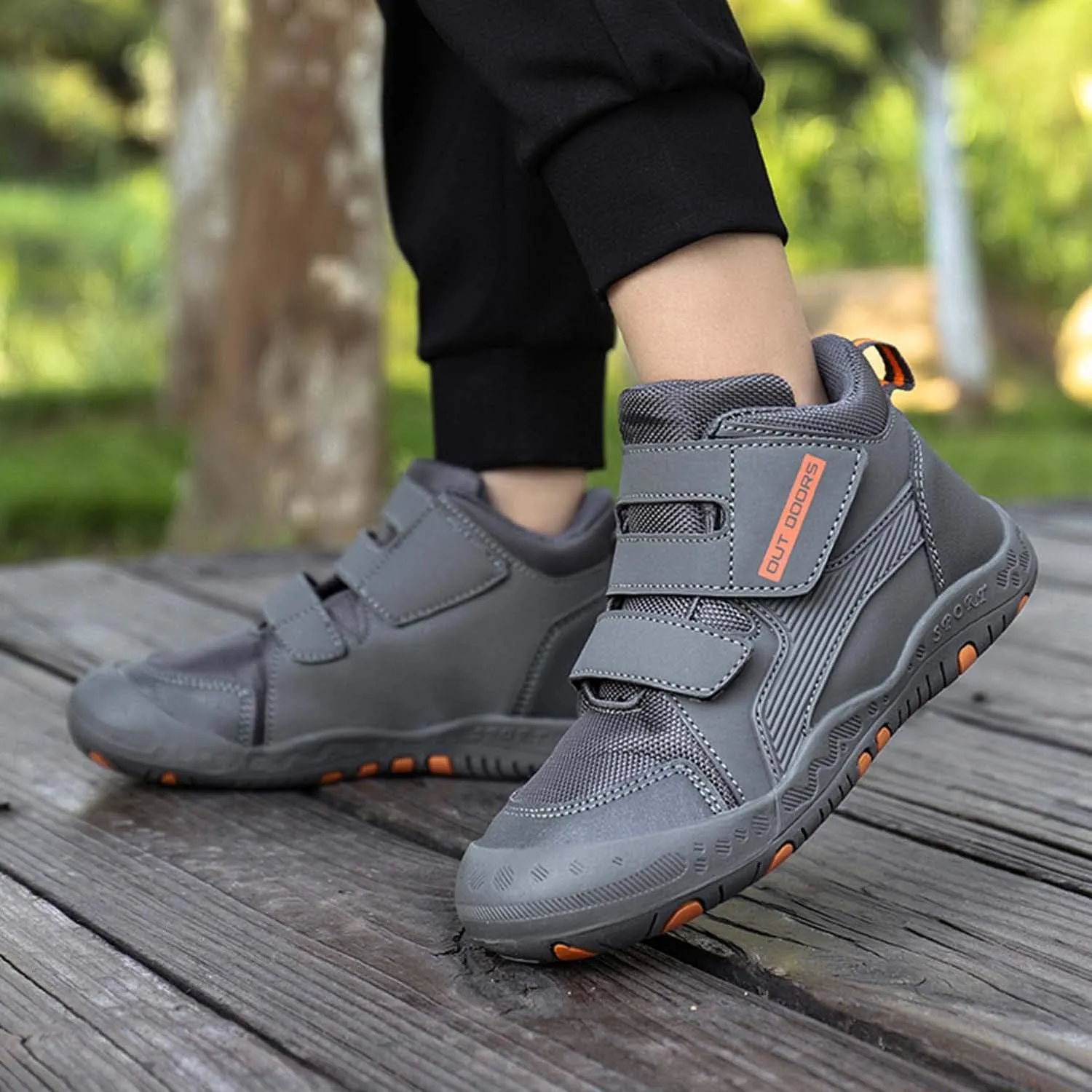 CERYTHRINA Kids Hiking Ankle Shoes Water Resistant Anti Collision Boots Athletic Outdoor Sneakers