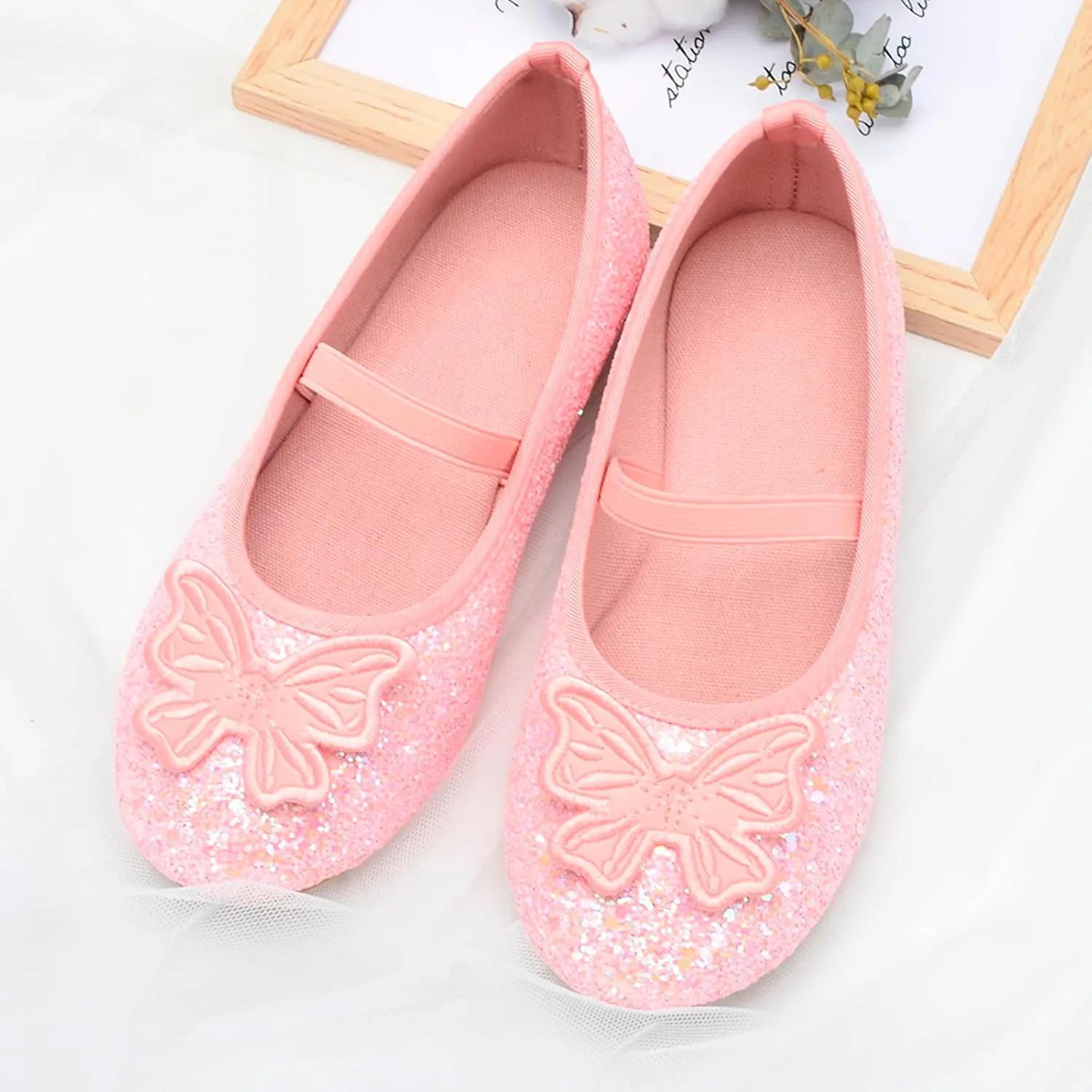 Children Shoes Flat Shoes Crystal Shoes with Sequins Bowknot Girls Dancing Shoes Toddler Girl Tennis Shoes Size 9