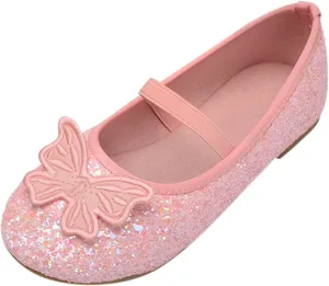 Children Shoes Flat Shoes Crystal Shoes with Sequins Bowknot Girls Dancing Shoes Toddler Girl Tennis Shoes Size 9