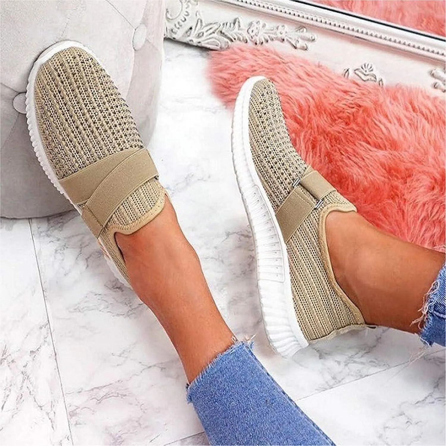Chunky Sneakers for Women Brown Women's Black Non Slip Shoes Nursing Shoes Women Comfortable Wide Comfortwear Ortho Shoes for Women Plantar Fasciitis Wide Width Slip On Walking Shoes for Women