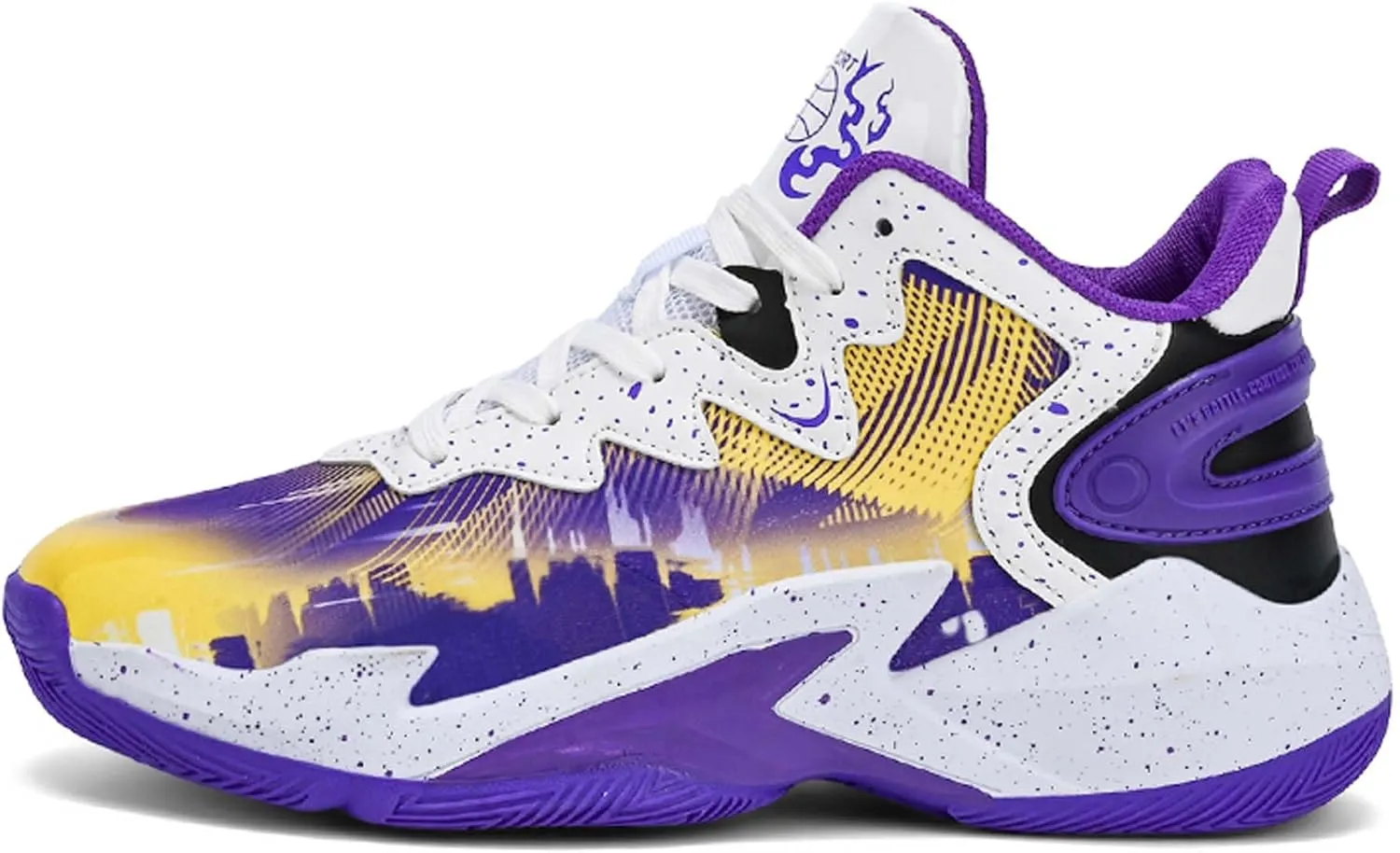 Classic Graffiti for Boys Girls Adults Casual Fashion Breathable Basketball Shoes Lightweight Wide Mesh Walking Shoes Team Sports Shoes Street Training Basketball Shoes dDurable Hiking Jogging Shoes