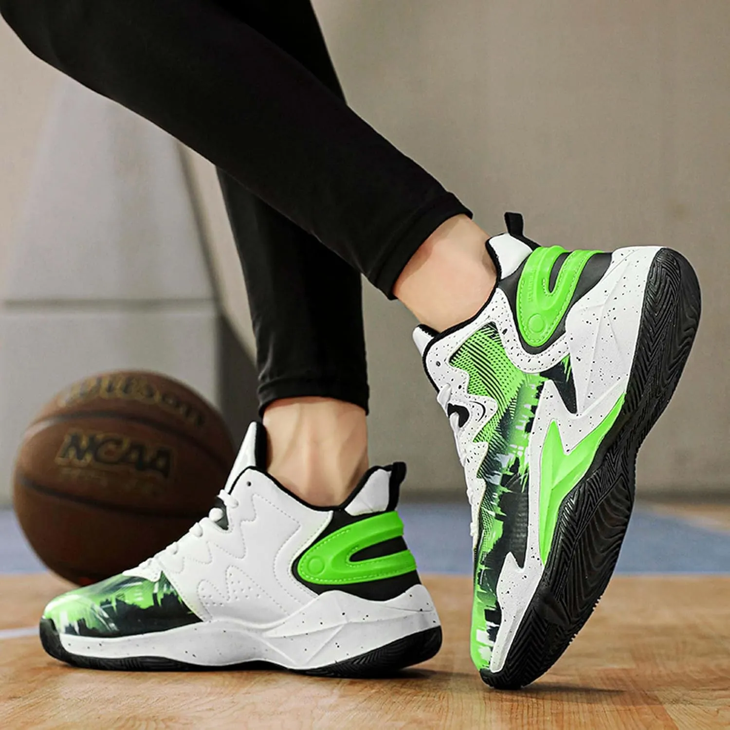 Classic Graffiti for Boys Girls Adults Casual Fashion Breathable Basketball Shoes Lightweight Wide Mesh Walking Shoes Team Sports Shoes Street Training Basketball Shoes dDurable Hiking Jogging Shoes