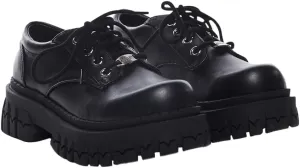 Dolls Kill Teen Craft Oxford Shoes by Delia's, Vegan Leather Lace-Up Chunky Platform Shoes