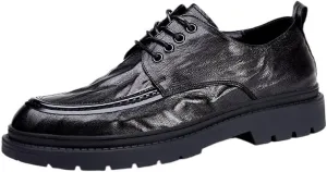 Dress Shoes for Men Genuine Leather Oxford Shoes Men's Comfort Orthopedic Dress Shoes Fashion Breathable Brogue Shoes Mans Banquet Party Male Shoe