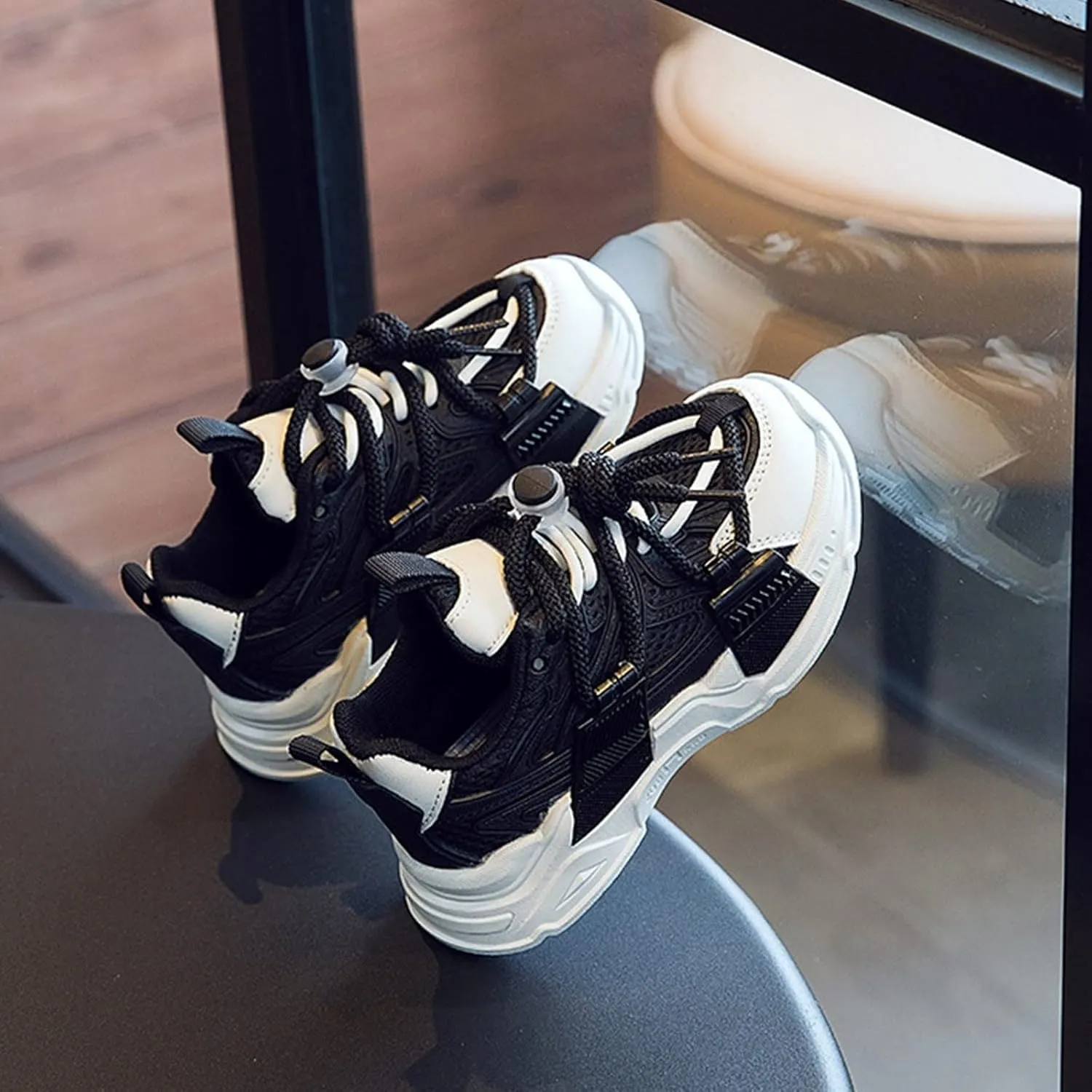 Fashion Children Summer Sports Shoes Thick Soles Non Slip Breathable Running Shoes Adjustable Creative Shoes