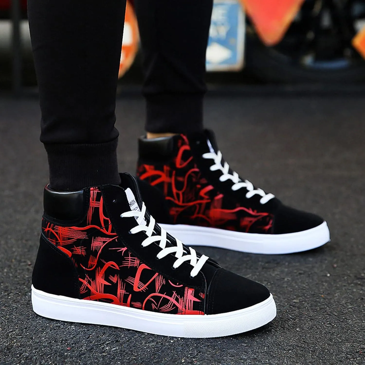 Fashion Platform Sneakers for Women 2023 Comfy Slip On Shoes for Women Black Sneakers for Women Fashion High Top Sneakers for Women Ankle Support Zapatos Comodos De Mujer Suaves