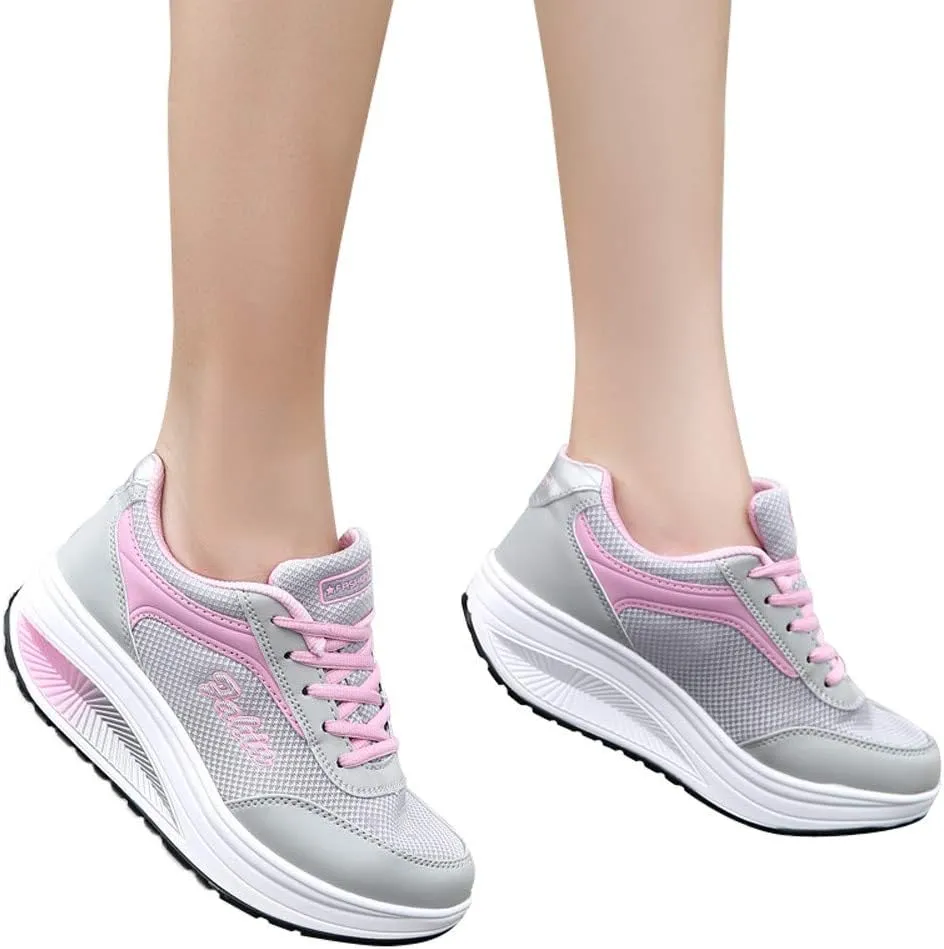 Fashion Sneakers for Women 2023 Trendy Slip On Sneakers Women Size 10 Wide Black Shoes Women Flats Wedge Heel Sneakers for Women Fashion Dressy Women's Comfortable Working Nurse Shoes Non-Slip