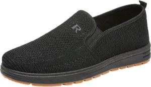 Fashion Spring and Summer Men Casual Shoes Flat Soft Bottom Mesh Breathable Slip On Mens Shoes Dress Casual Slip on