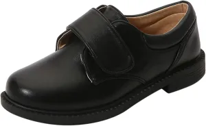 Fashion Summer and Autumn Boys Leather Shoes Boots Thick Student Dress Shoes Performance Shoes Hook Loop Boys on Boots