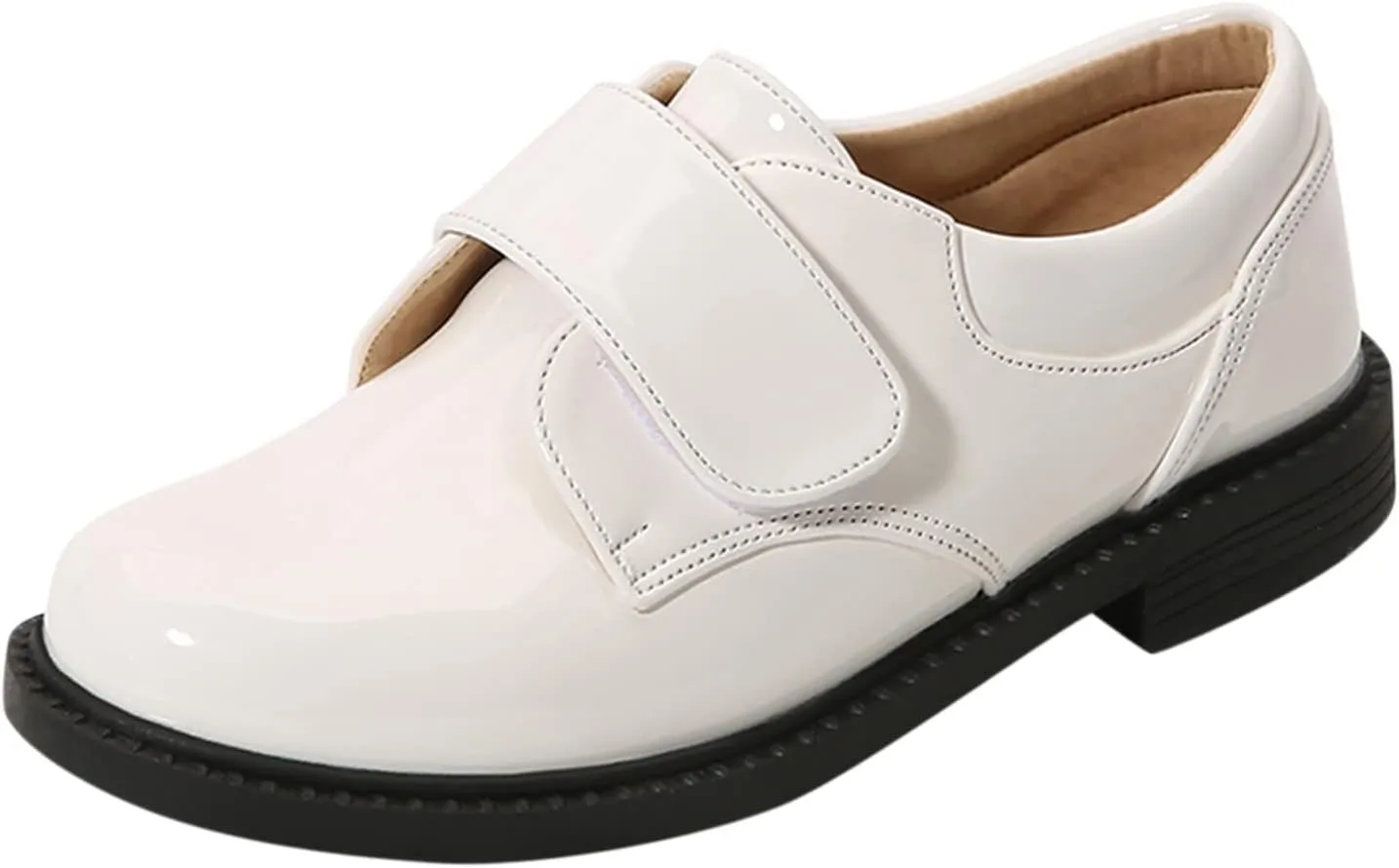 Fashion Summer and Autumn Boys Leather Shoes Boots Thick Student Dress Shoes Performance Shoes Hook Loop Boys on Boots