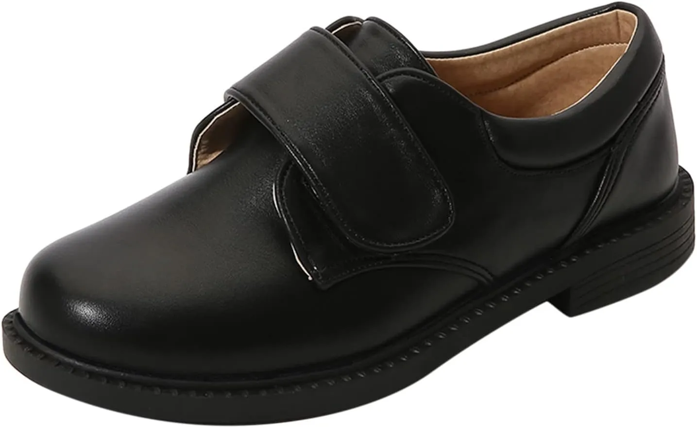 Fashion Summer and Autumn Boys Leather Shoes Boots Thick Student Dress Shoes Performance Shoes Hook Loop Boys on Boots