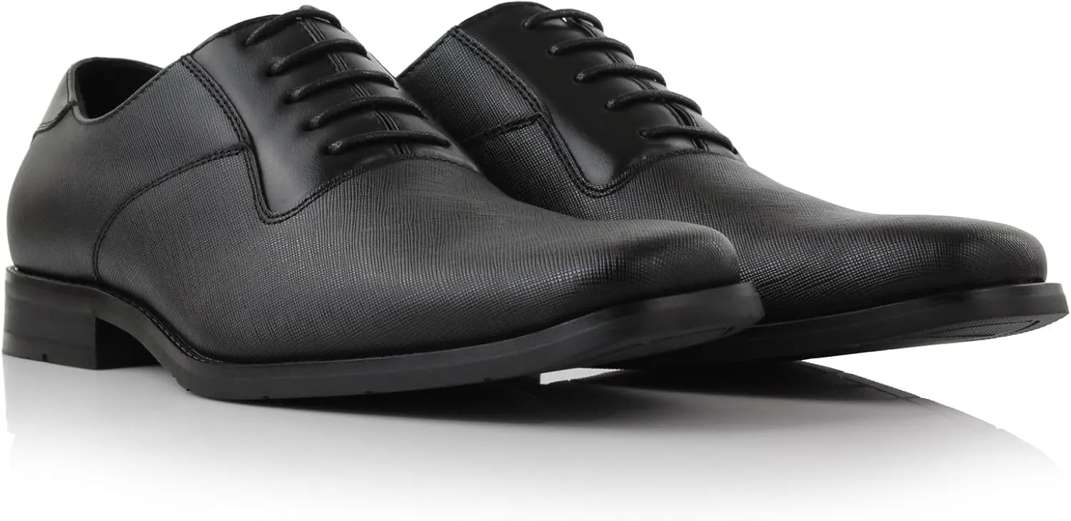 Ferro Aldo Alvin MFA19696 Men's Plain Square-Toe Derby Dress Shoes