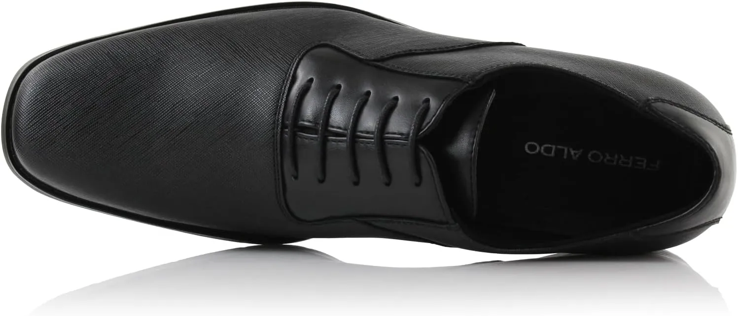 Ferro Aldo Alvin MFA19696 Men's Plain Square-Toe Derby Dress Shoes