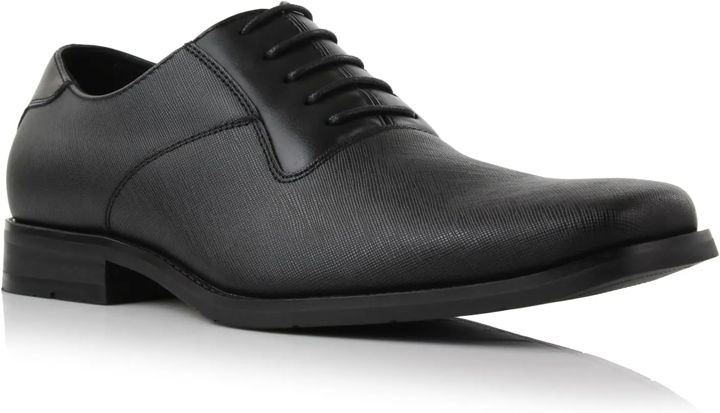 Ferro Aldo Alvin MFA19696 Men's Plain Square-Toe Derby Dress Shoes