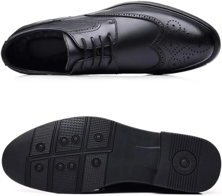 Genuine Leather Oxford Shoes Men Casual Business Shoes Fashion Breathable Carved Brogue Shoes Man Banquet Party Male Shoe