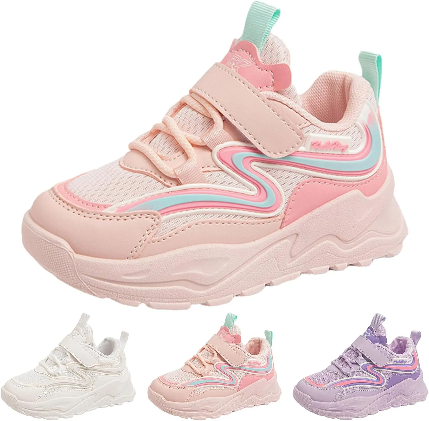 Girls Shoes Kids Girls Tennis Shoes for Running Athletic Walking Gym Sports Lightweight Breathable Sports Sneakers