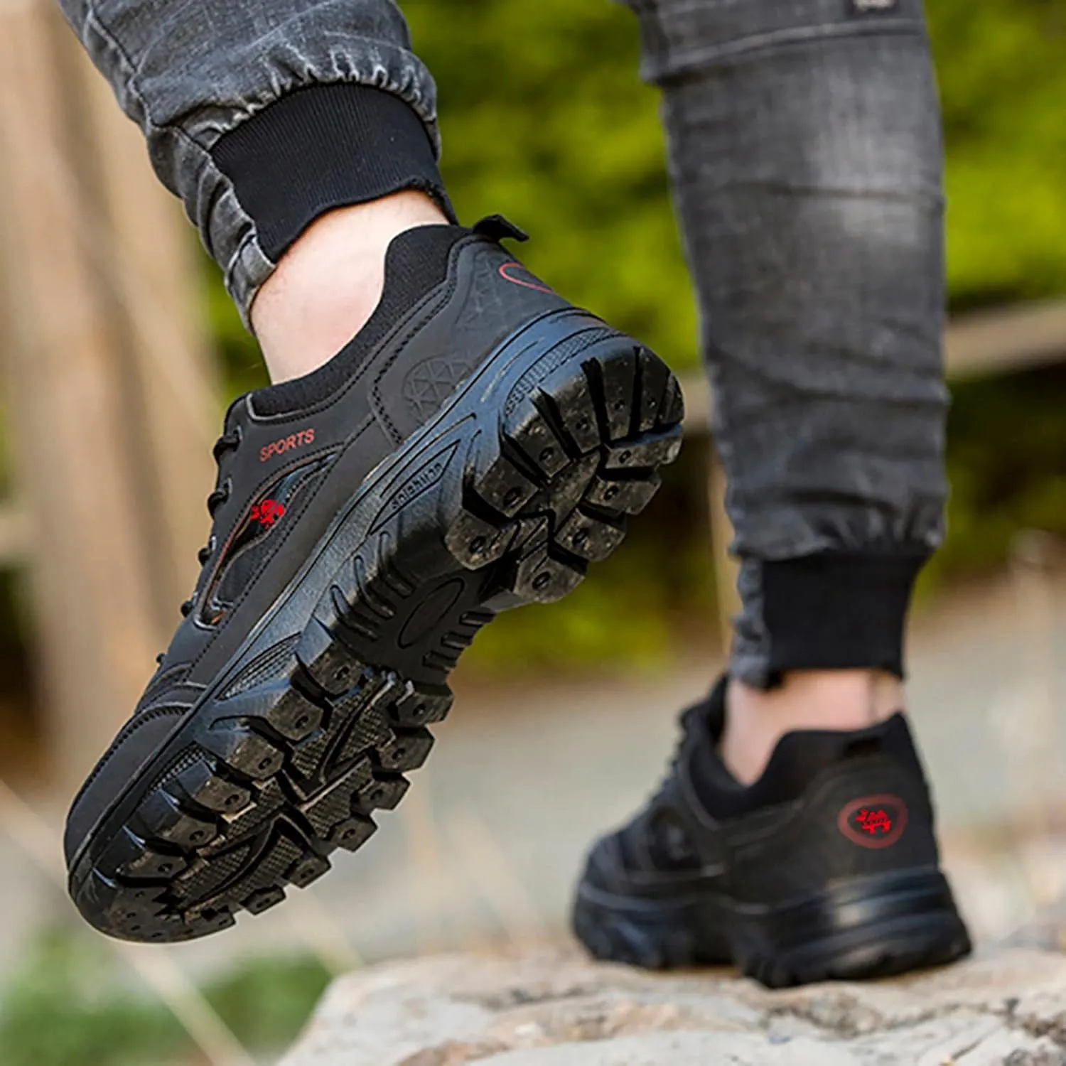 Grounded Footwear for Men Comfortable Breathable Stretch Canvas Slip on Sneaker Lightweight Work Shoes for Men