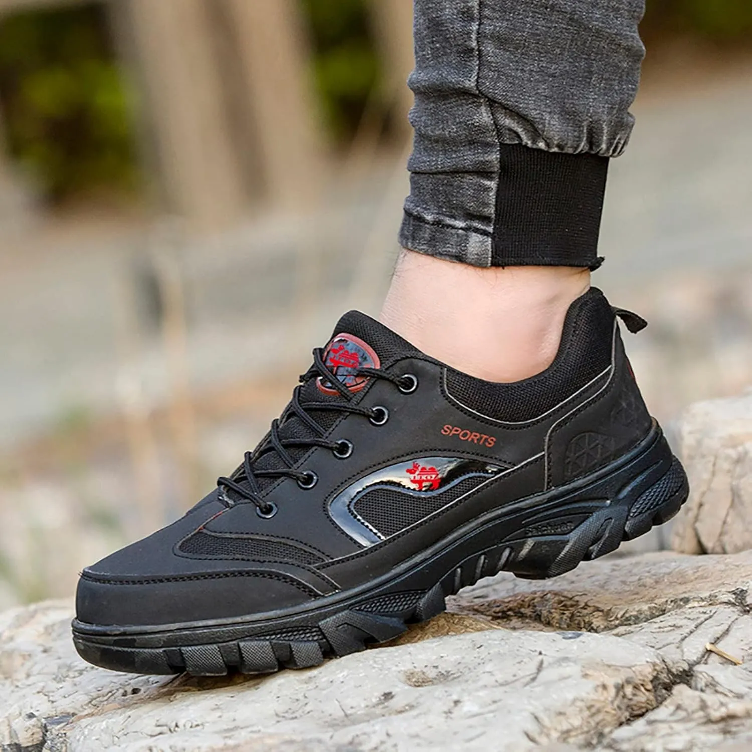 Grounded Footwear for Men Comfortable Breathable Stretch Canvas Slip on Sneaker Lightweight Work Shoes for Men