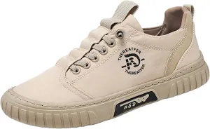 Grounded Footwear for Men Comfortable Flat Bottom Walking Shoes Lace Up Canvas Shoes Casual Dress Bass Men Loafer