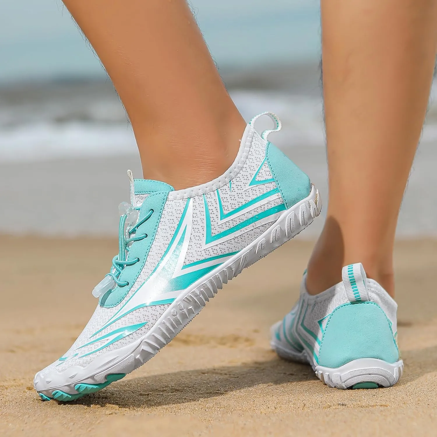 Grounded Footwear for Women Beach Vacation Shoes Hiking Barefoot Shoes Wide Toe Box Lightweight Comfortable Shoe for Neuropathy Soft Flats Casual Sneakers