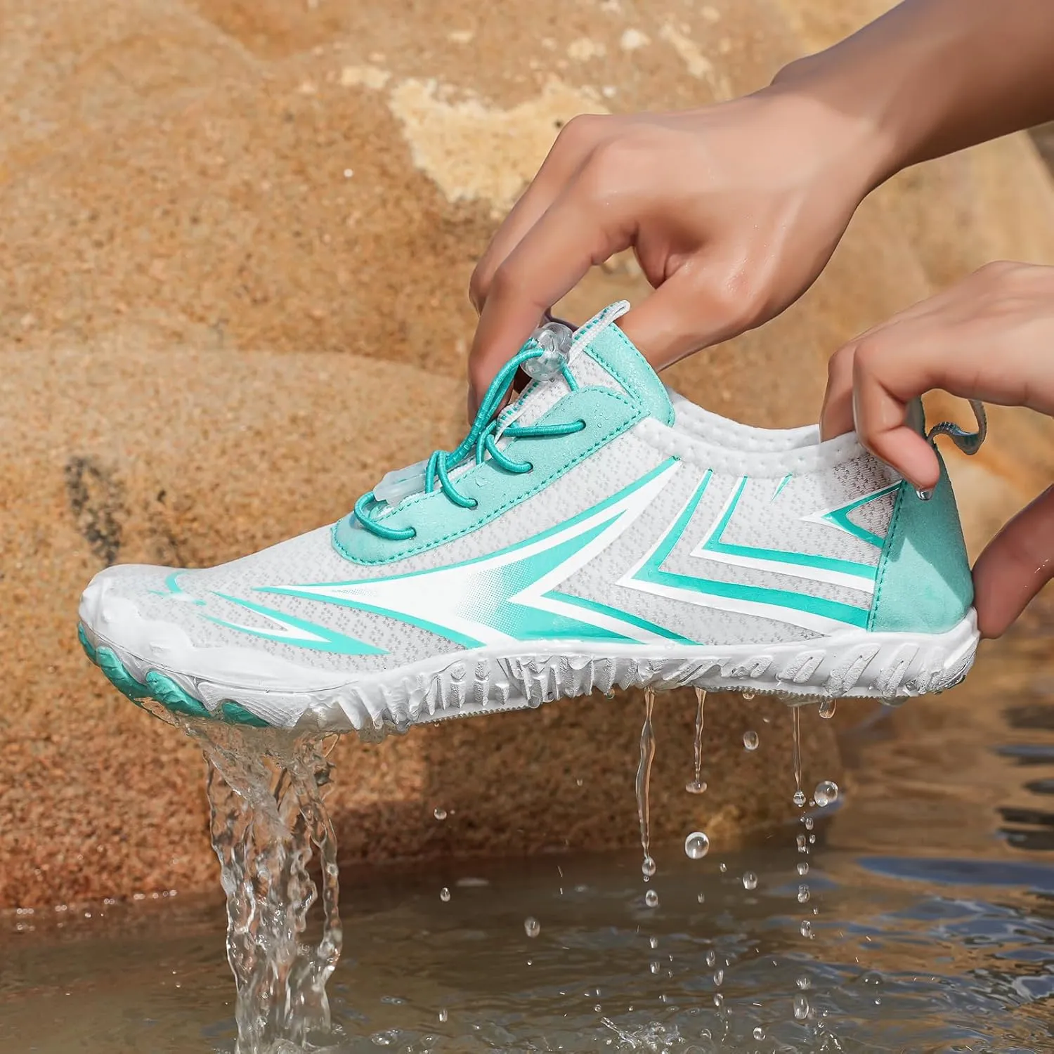 Grounded Footwear for Women Beach Vacation Shoes Hiking Barefoot Shoes Wide Toe Box Lightweight Comfortable Shoe for Neuropathy Soft Flats Casual Sneakers