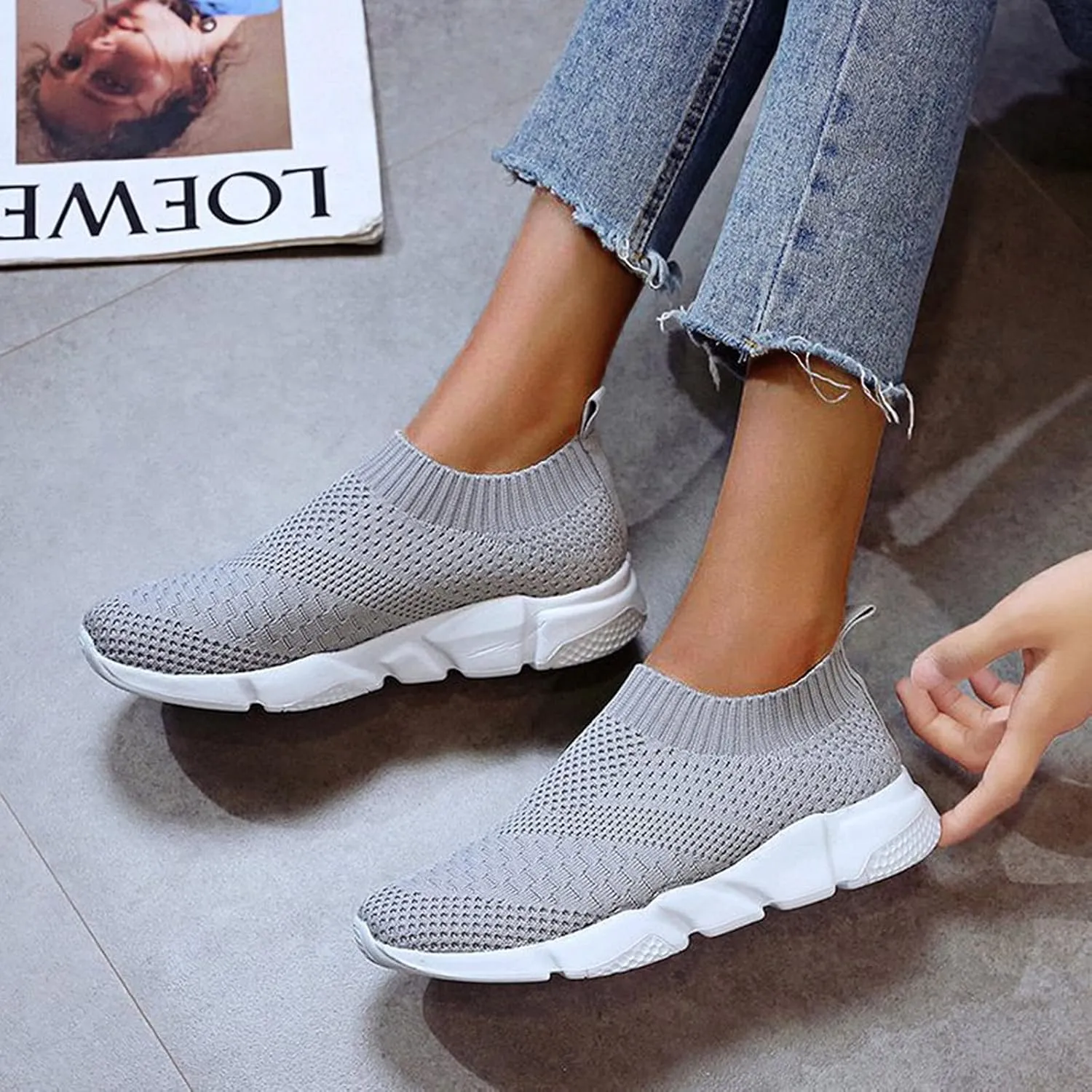 High Top Sneakers for Women Wide Width Orthopedic Shoes for Women Wide Toe Box Black Slip On Shoes Women Casual Comfortable Walking Sneakers for Women Wide Width Slip On Comfy Shoes for Women Fall