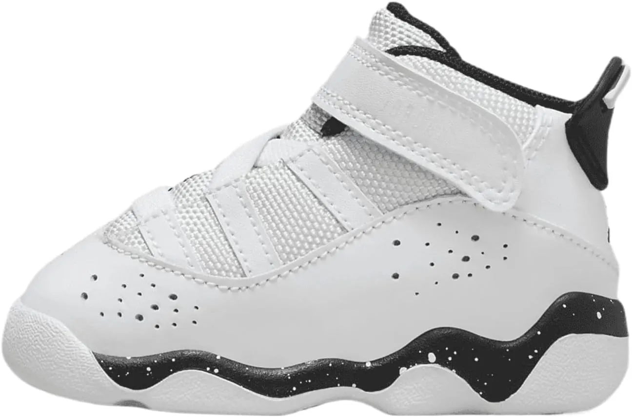 Jordan 6 Rings Baby/Toddler Shoes (323420-111, White/White/Black) Size 6
