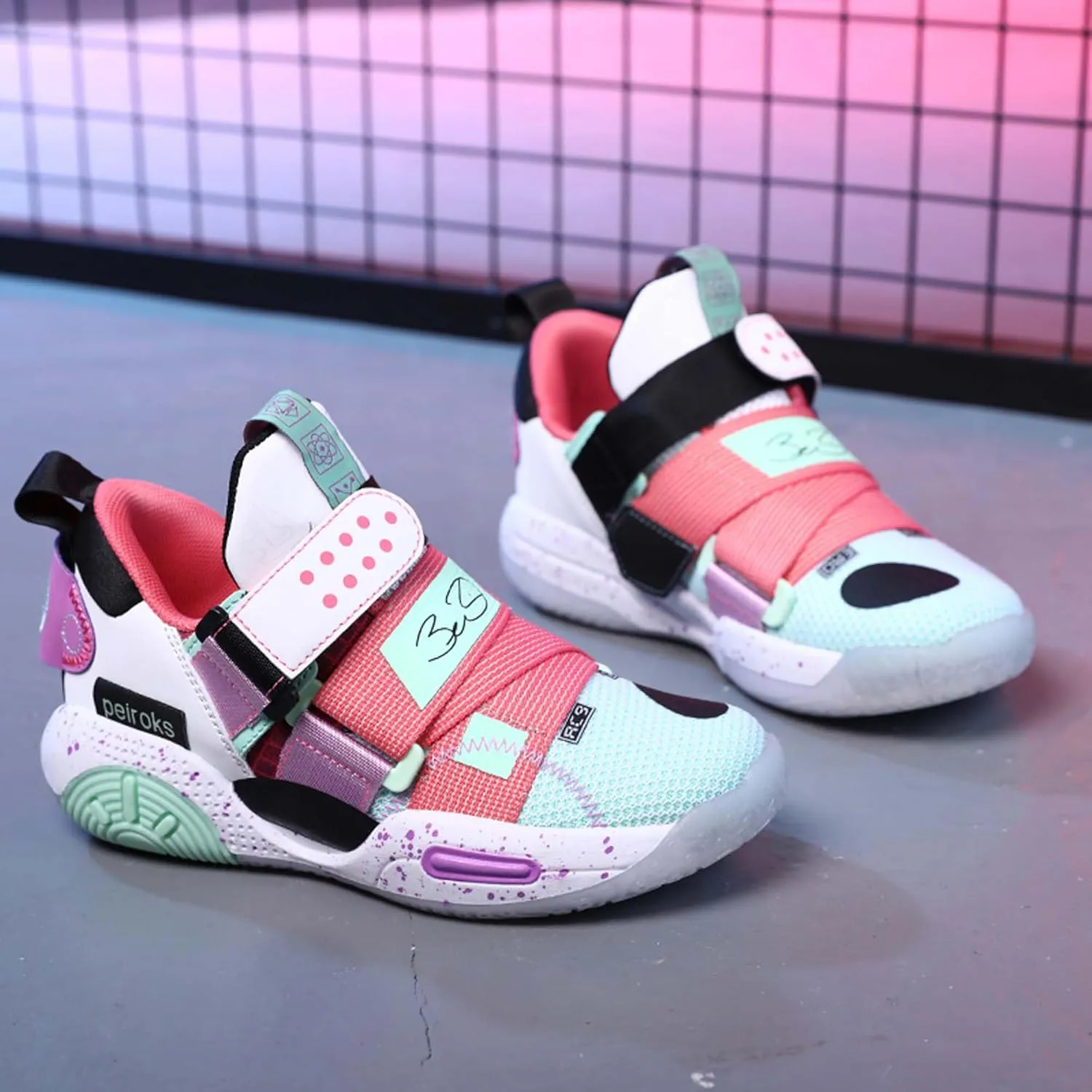 Kid's Basketball Sneakers Comfortable Breathable Non Slip Wear-Resistant They are Suitable for Beginners in Basketball Boys Girls Birthday Gifts