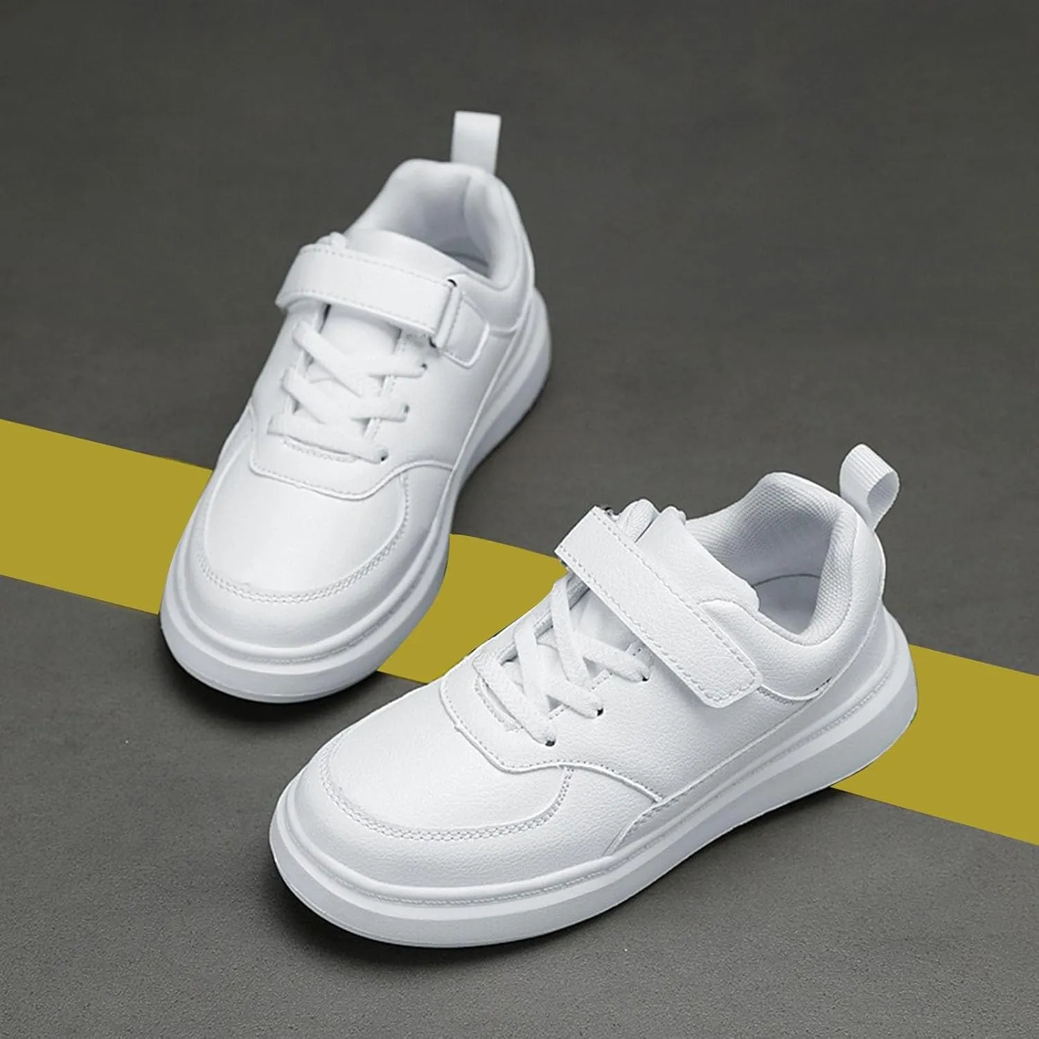 Kids Sneakers Boys Athletic Running Shoes Girls Lightweight Athletic Walking Jogging Sport Shoes Lace Up Sneakers
