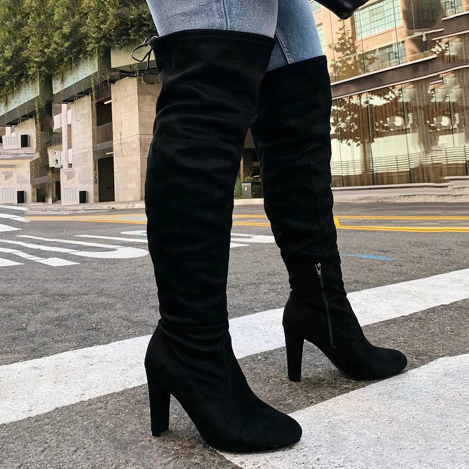 Knee The Heels Women Over Boots Long Winter Comfort Boots Shoes Boots Women's Boots Taupe Thigh High Boots