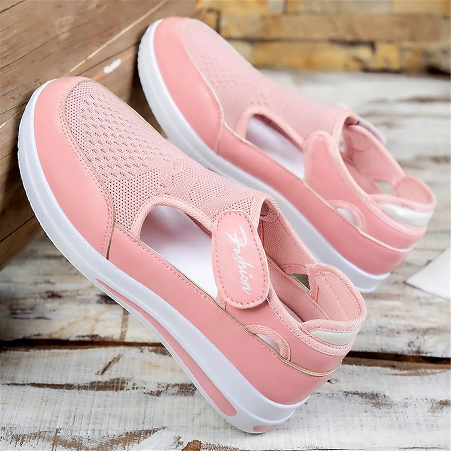 Ladies Platform Sneakers Slip on No Lace Breathable Cutout Walking Running Shoes Comfortable Tennis Shoes Non Slip Casual Womens Outdoor Sport Sneakers