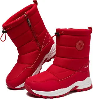 Ladmiple Winter Boots For Women Waterproof Snow Cute Ankle Booties Warm Lining Comfortable Non Slip Outdoor Walking Shoes