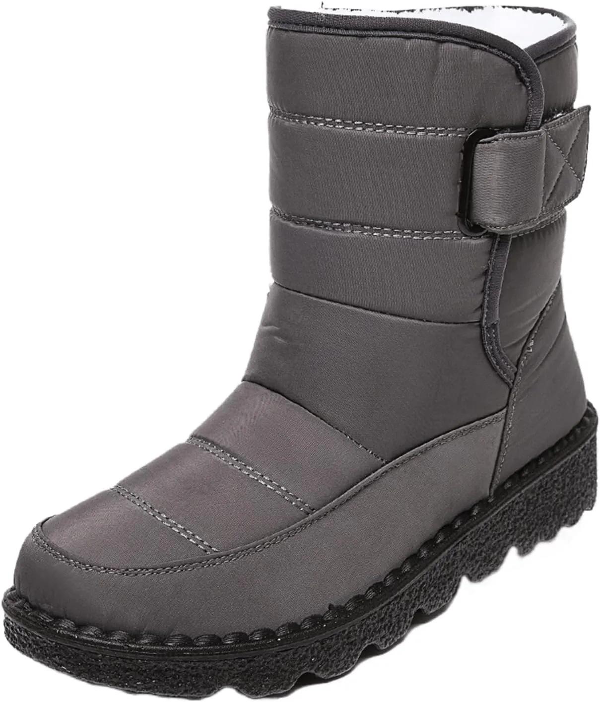 Ladmiple Winter Boots For Women Waterproof Snow Non Slip Fur Lined Warm Ankle Booties Slip On Outdoor Comfortable Shoes