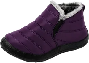 Ladmiple Winter Boots For Women Waterproof Snow Non Slip Warm Fur Lined Anti-Slip Ankle Booties Outdoor Walking Shoes