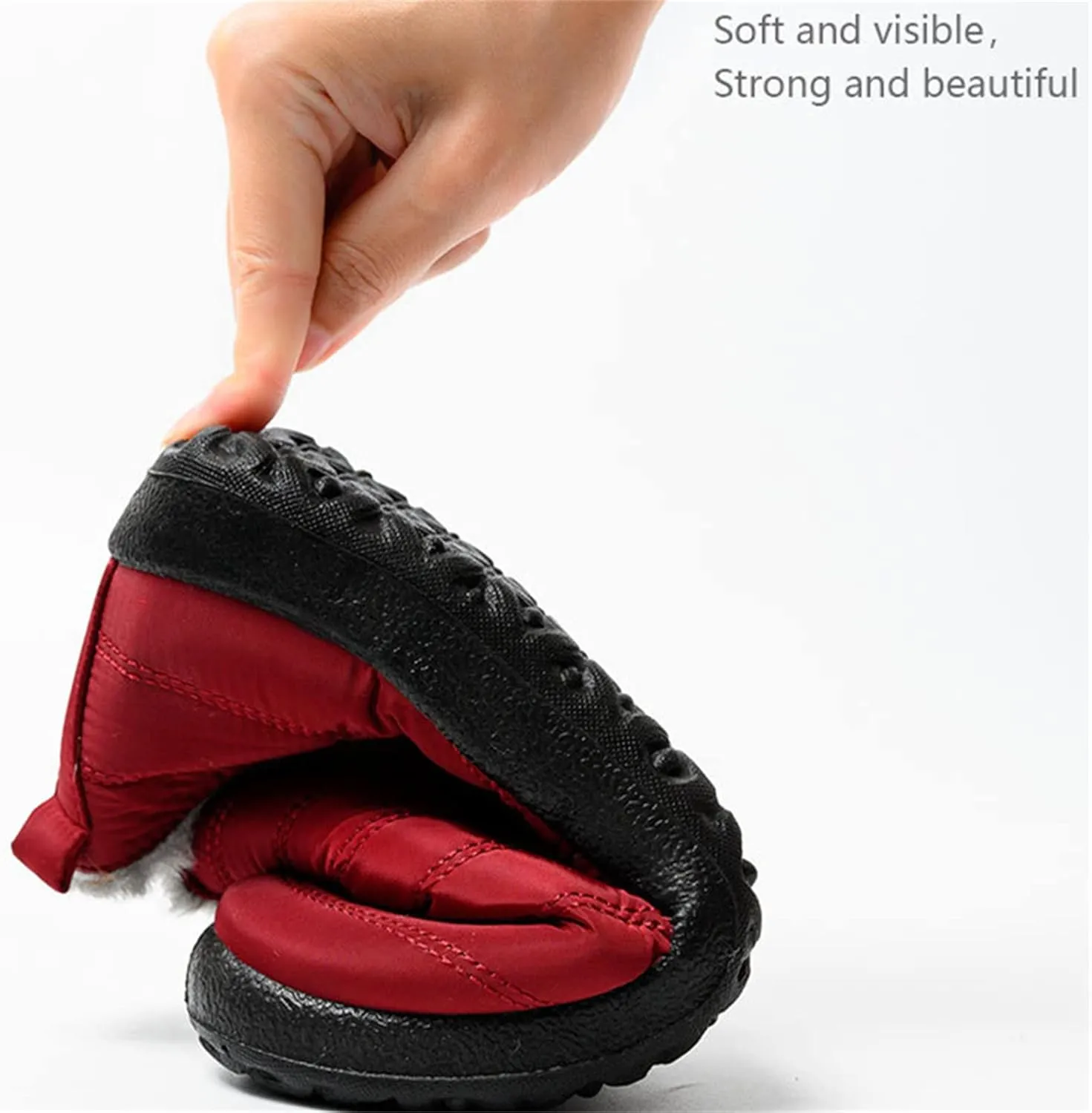 Ladmiple Winter Boots For Women Waterproof Snow Non Slip Warm Fur Lined Anti-Slip Ankle Booties Outdoor Walking Shoes
