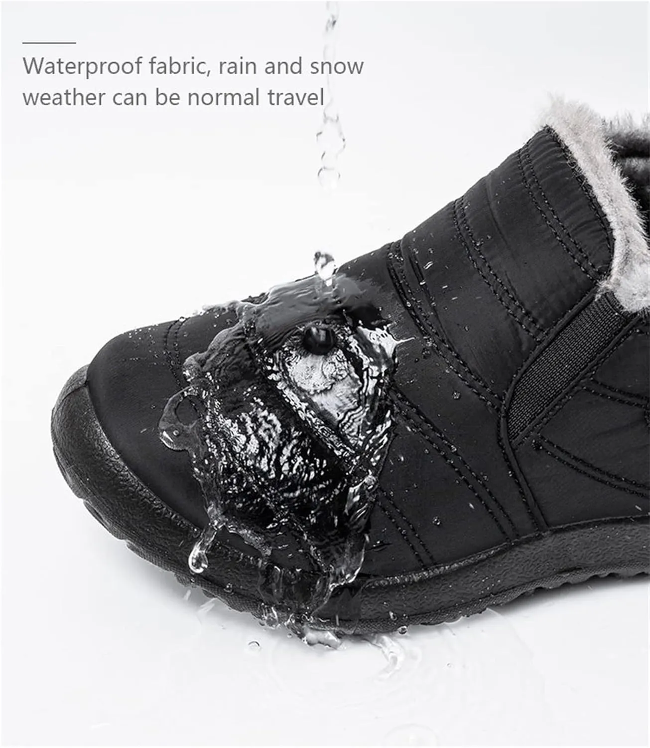 Ladmiple Winter Boots For Women Waterproof Snow Non Slip Warm Fur Lined Anti-Slip Ankle Booties Outdoor Walking Shoes